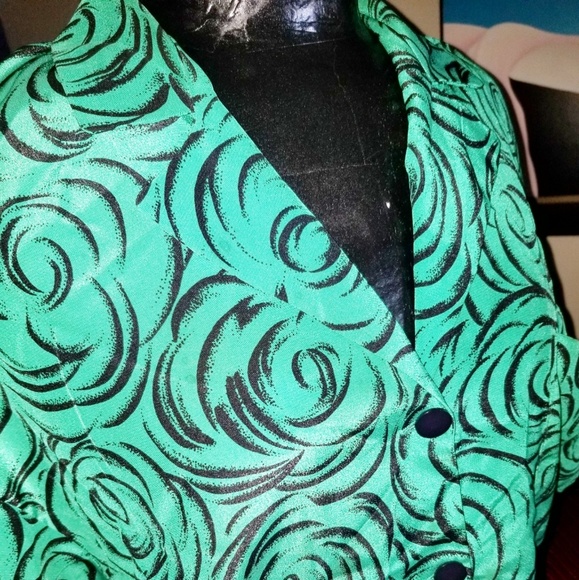 Vintage Liz Roberts Buttoned Funky Ladies Top - Picture 2 of 8
